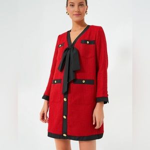 Red Coco Tweed Bow Dress by Pomander Place (Store Opening gift with purc…